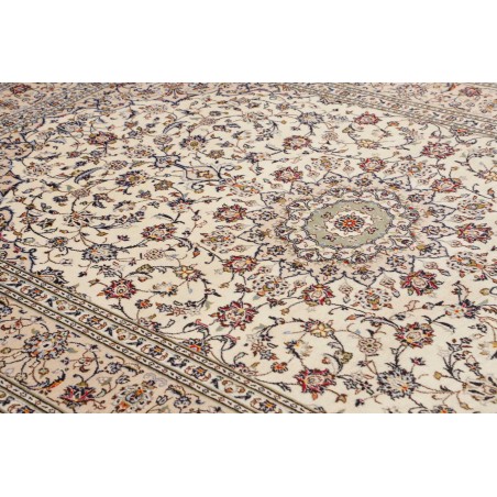 Tappeto Kashan Persia bianco grigio 200x307