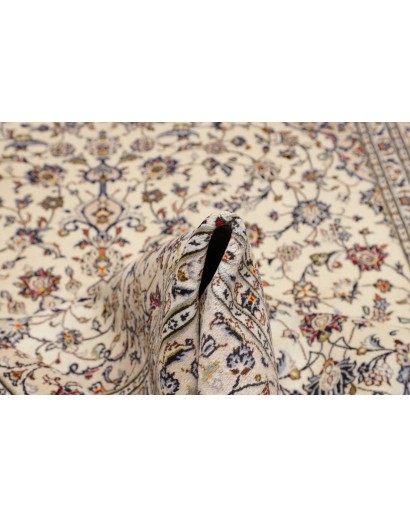 Tappeto Kashan Persia bianco grigio 200x307