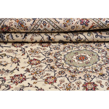 Tappeto Kashan Persia bianco grigio 200x307