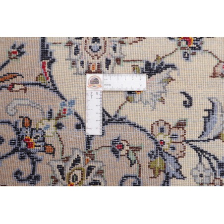 Tappeto Kashan Persia bianco grigio 200x307