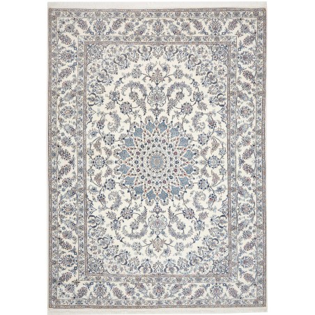 Tappeto Nain Kashmar Persia bianco grigio 248x346