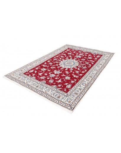 Tappeto Nain Kashmar Persia bianco marrone 163x232