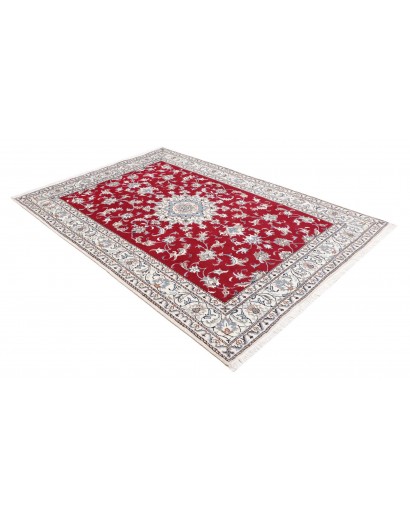 Tappeto Nain Kashmar Persia bianco marrone 163x232