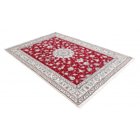 Tappeto Nain Kashmar Persia bianco marrone 163x232