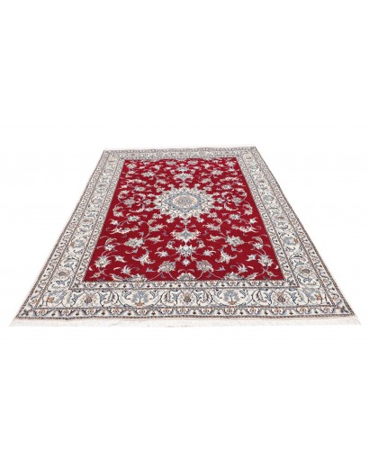 Tappeto Nain Kashmar Persia bianco marrone 163x232