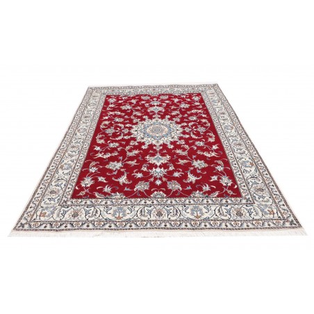 Tappeto Nain Kashmar Persia bianco marrone 163x232