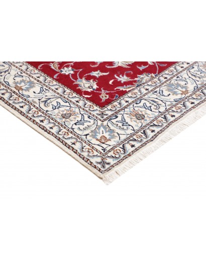 Tappeto Nain Kashmar Persia bianco marrone 163x232