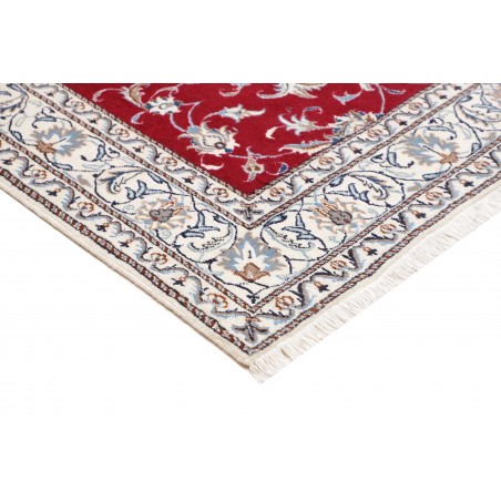 Tappeto Nain Kashmar Persia bianco marrone 163x232