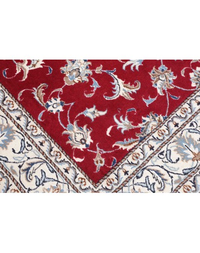 Tappeto Nain Kashmar Persia bianco marrone 163x232