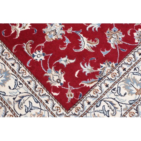 Tappeto Nain Kashmar Persia bianco marrone 163x232