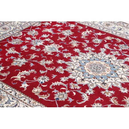 Tappeto Nain Kashmar Persia bianco marrone 163x232