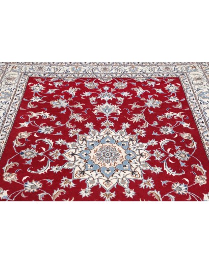 Tappeto Nain Kashmar Persia bianco marrone 163x232