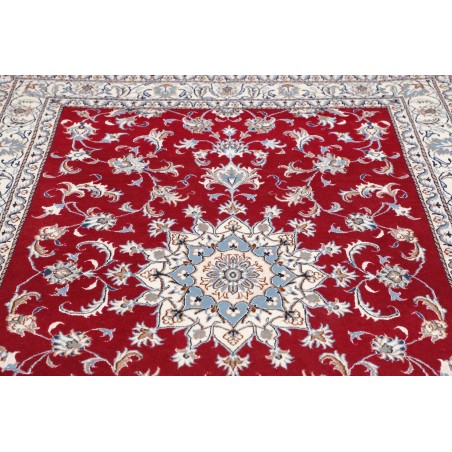 Tappeto Nain Kashmar Persia bianco marrone 163x232