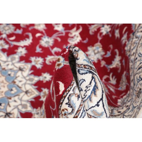 Tappeto Nain Kashmar Persia bianco marrone 163x232