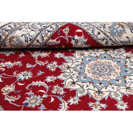 Tappeto Nain Kashmar Persia bianco marrone 163x232