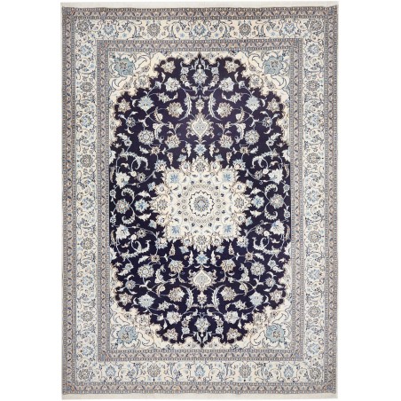 Tappeto Nain Kashmar Persia bianco grigio 250x348