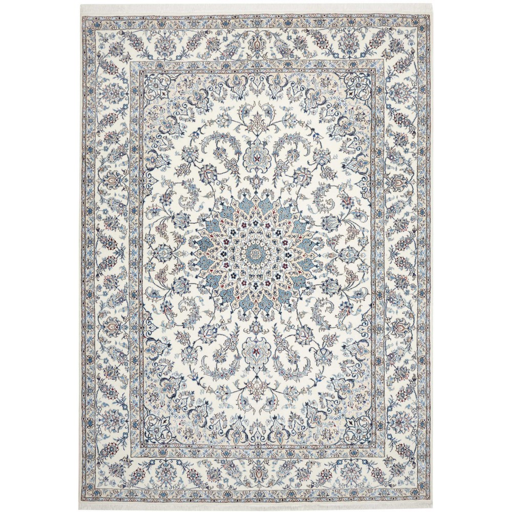 Tappeto Nain Kashmar Persia bianco grigio 250x351 Tappeto Nain Kashmar Persia bianco grigio 250x351