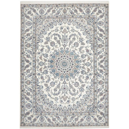 Tappeto Nain Kashmar Persia bianco grigio 250x351