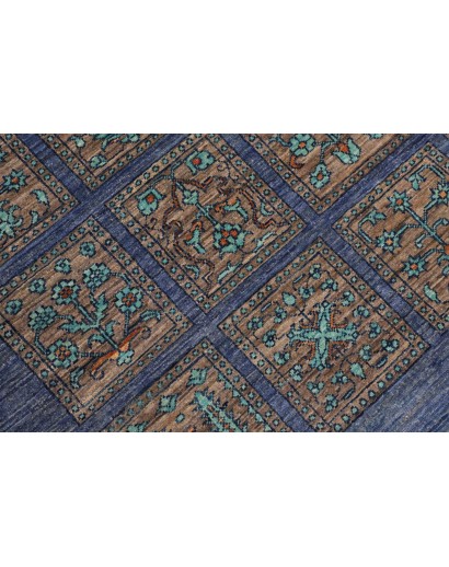 Tappeto Bakhteari Pakistan azzurro beige 126x175