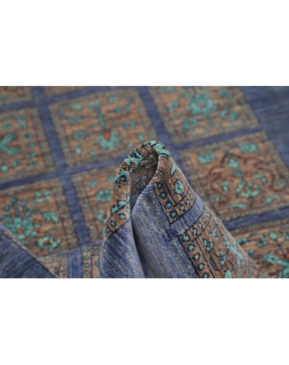 Tappeto Bakhteari Pakistan azzurro beige 126x175