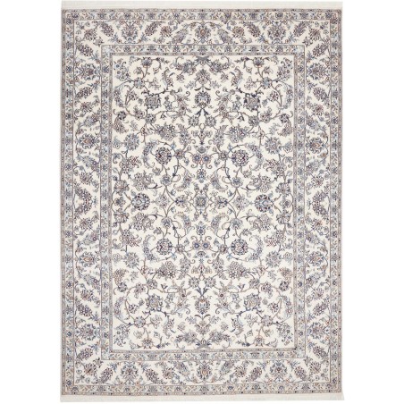 Tappeto Nain Kashmar Persia bianco grigio 248x343