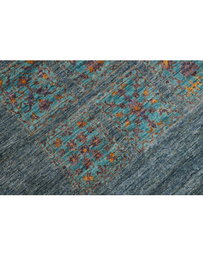 Tappeto Bakhteari Pakistan azzurro beige 123x189
