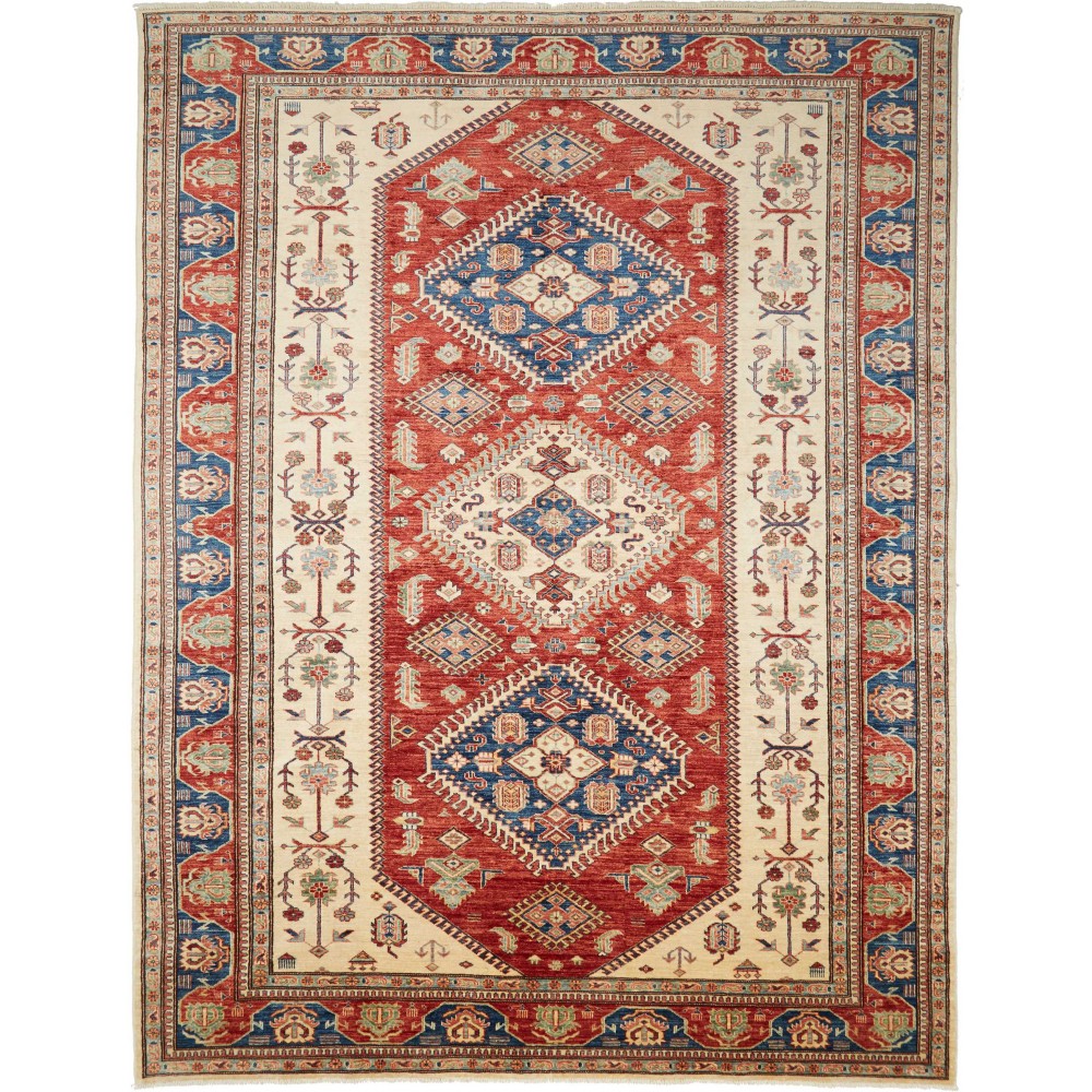 Tappeto Kazak Fine Pakistan marrone 206x274 Tappeto Kazak Fine Pakistan marrone 206x274