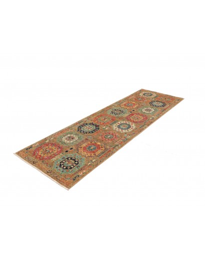 Tappeto Tribal Pakistan marrone arancione 79x251