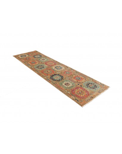 Tappeto Tribal Pakistan marrone arancione 79x251