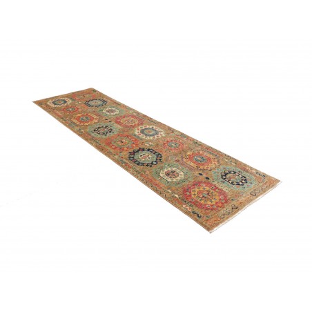 Tappeto Tribal Pakistan marrone arancione 79x251