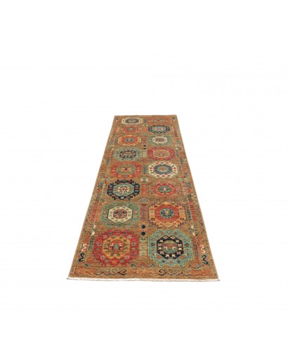 Tappeto Tribal Pakistan marrone arancione 79x251