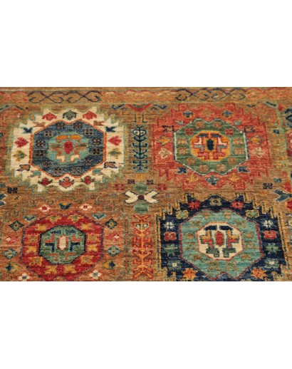 Tappeto Tribal Pakistan marrone arancione 79x251