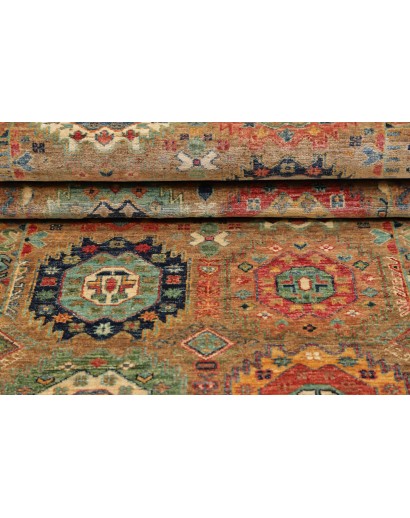 Tappeto Tribal Pakistan marrone arancione 79x251