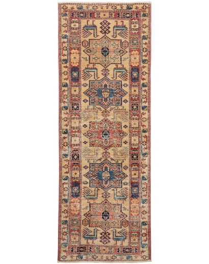 Tappeto Kazak Fine Pakistan marrone grigio 65x185