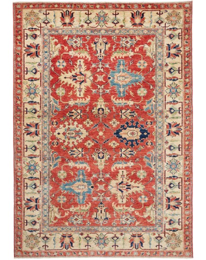 Tappeto Kazak Fine Pakistan marrone grigio 169x243