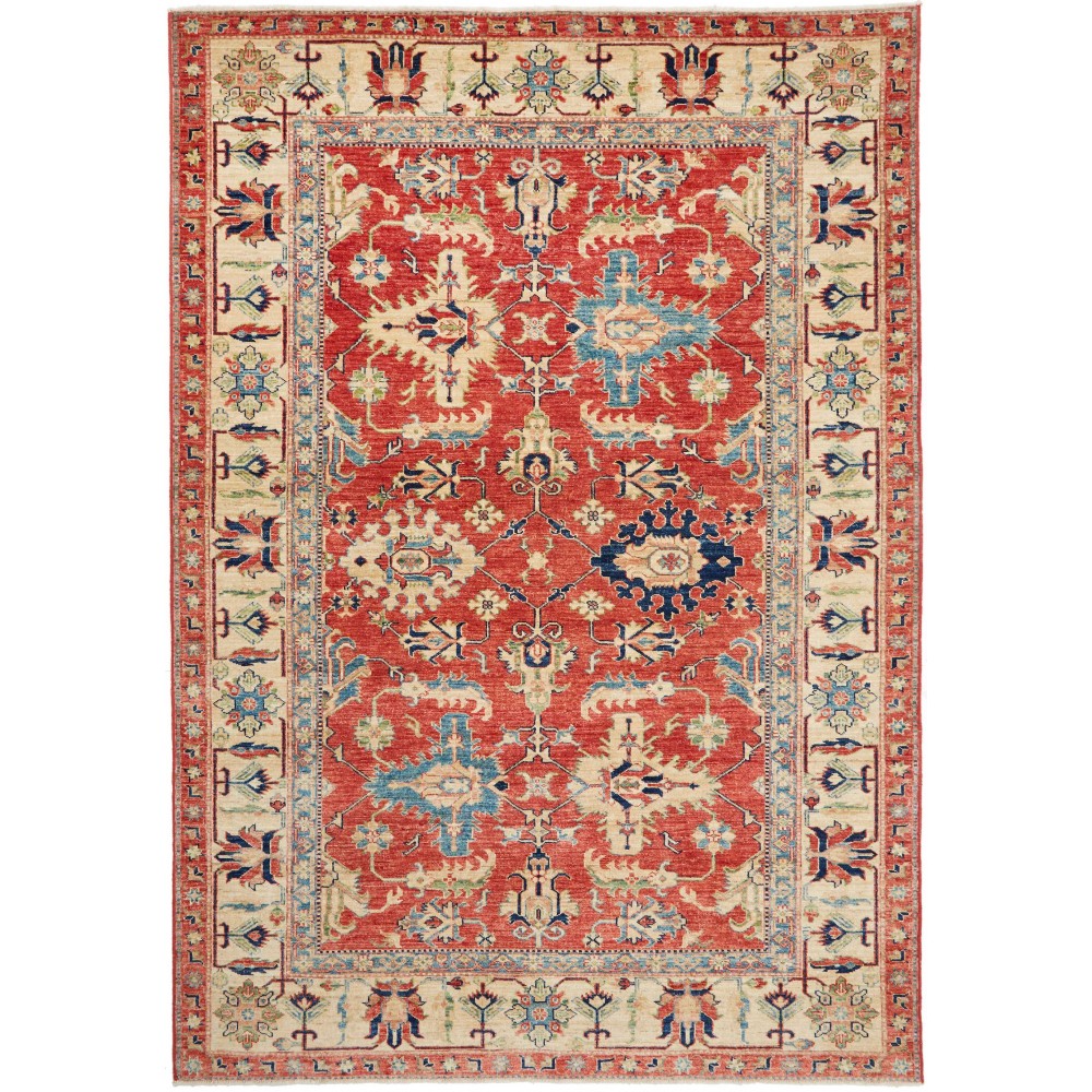 Tappeto Kazak Fine Pakistan marrone grigio 169x243 Tappeto Kazak Fine Pakistan marrone grigio 169x243
