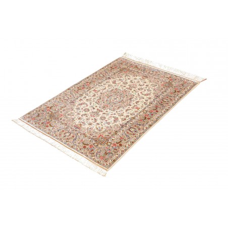 Tappeto Ghom seta Persia giallo 80x120