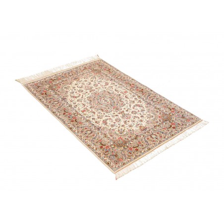 Tappeto Ghom seta Persia giallo 80x120
