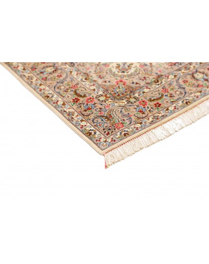 Tappeto Ghom seta Persia giallo 80x120
