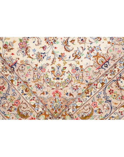 Tappeto Ghom seta Persia giallo 80x120
