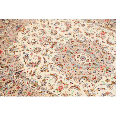 Tappeto Ghom seta Persia giallo 80x120