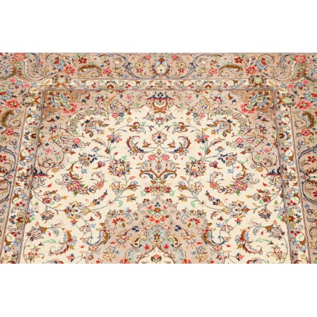 Tappeto Ghom seta Persia giallo 80x120