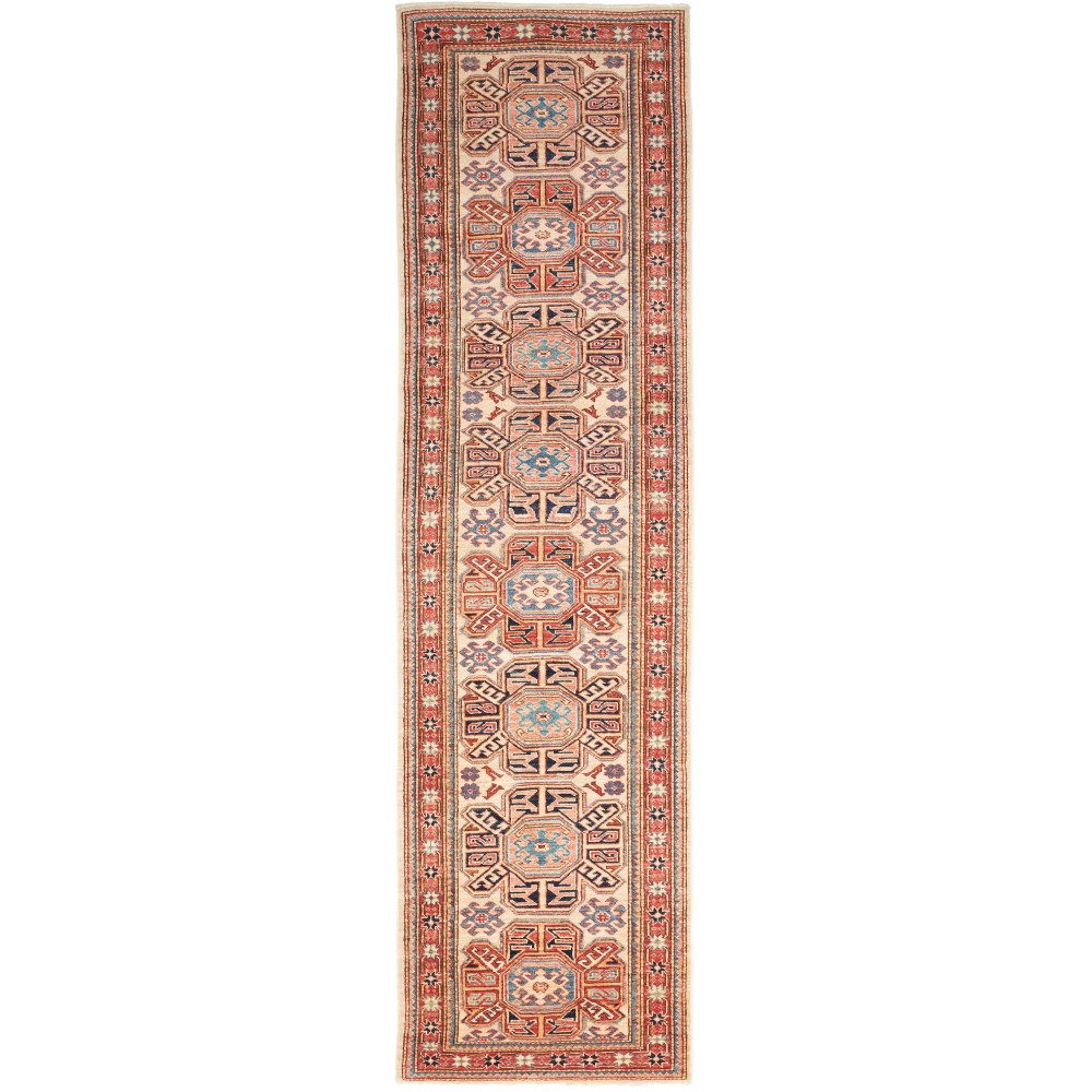 Tappeto Kazak Fine Pakistan marrone 78x286 Tappeto Kazak Fine Pakistan marrone 78x286