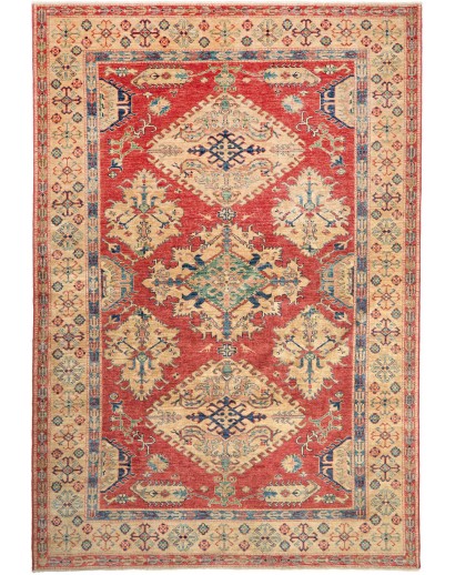 Tappeto Kazak Fine Pakistan marrone grigio 170x248