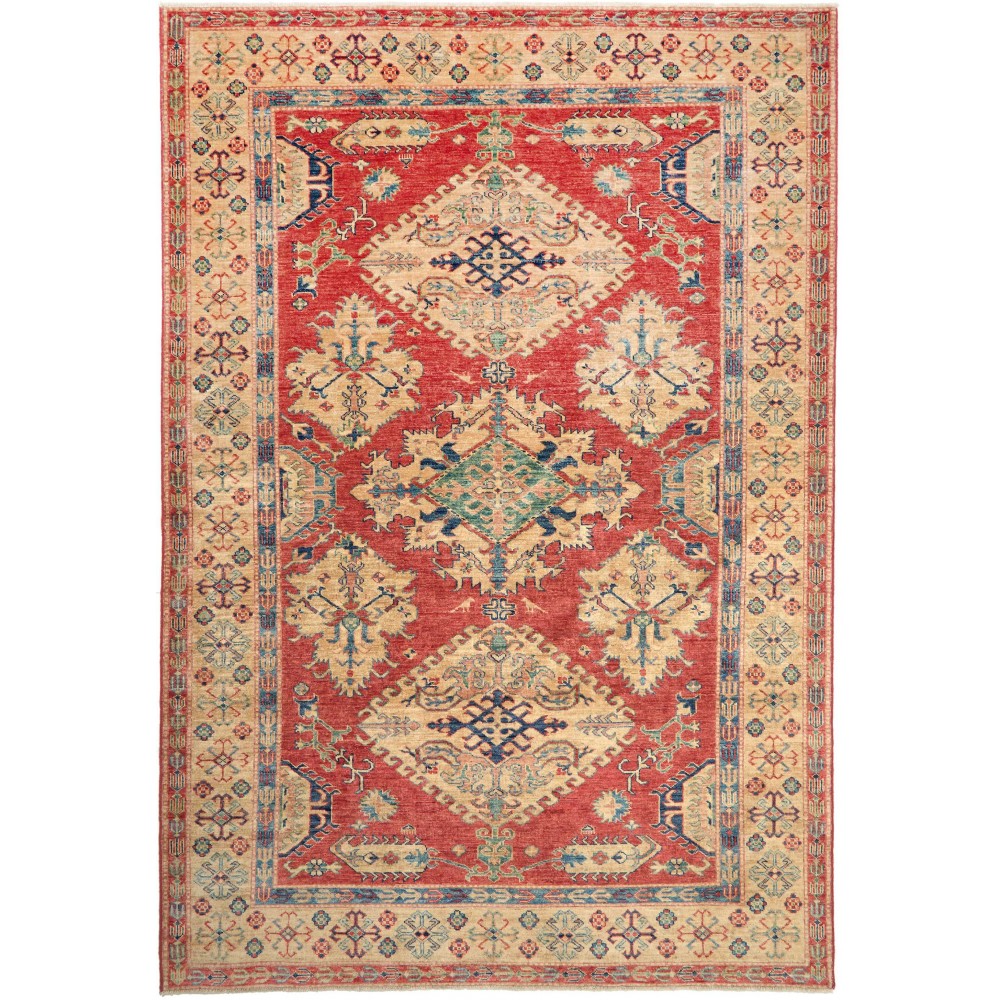 Tappeto Kazak Fine Pakistan marrone grigio 170x248 Tappeto Kazak Fine Pakistan marrone grigio 170x248