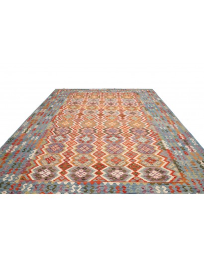 Tappeto Kilim Afghanistan marrone azzurro 315x393
