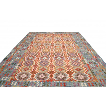 Tappeto Kilim Afghanistan marrone azzurro 315x393
