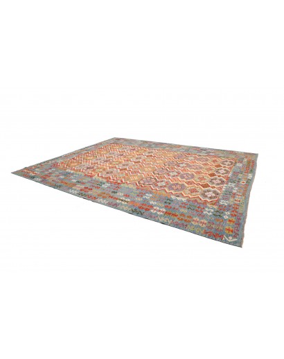 Tappeto Kilim Afghanistan marrone azzurro 315x393