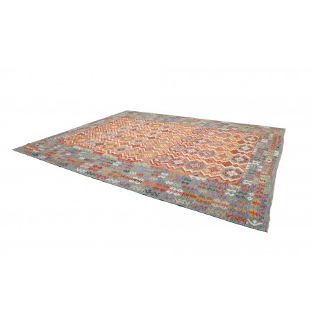 Tappeto Kilim Afghanistan marrone azzurro 315x393