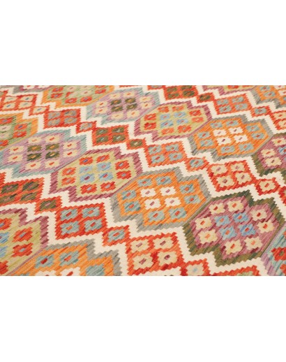 Tappeto Kilim Afghanistan marrone azzurro 315x393